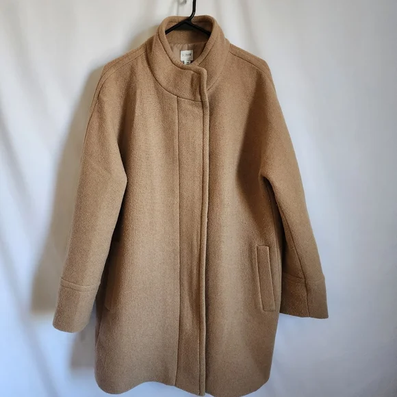 J.Crew Women's Tan / Camel / Brown Wool Blend Coat - Picture 1 of 5